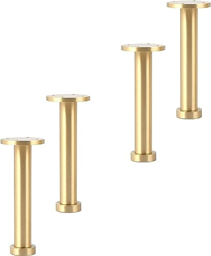 Robuste Tischbeine für Möbel, 4er-Set, Kupfer-DIY-Möbelfüße, höhenverstellbare Beine von 8–30 cm, rostfreie Tischbeine aus Metall, tragen mehr als 200 kg auf einem Bein, für Sofa, Couchtisch ...