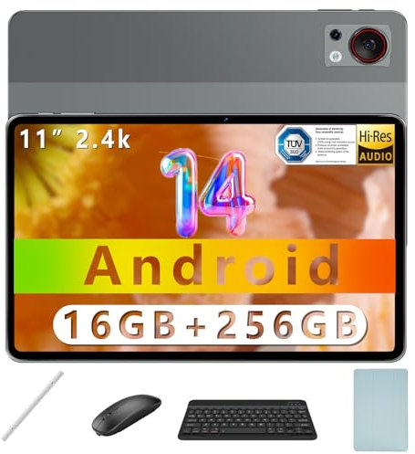 DOOGEE T30S Tablet con Tastiera, Tablet 11 Pollici Android 14 Tablet 16GB RAM + 256GB ROM (1TB TF), Batteria 8580mAh Octa-core 2,4K Display Gaming Tablet, Tablet con penna e mouse/5G