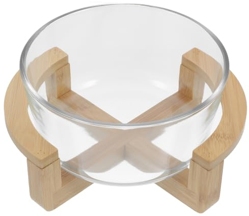 Garneck Bol à Salade Transparent Moyen 1500 ML en Verre RéSistant avec Socle – Micro-Ondes & Lave-Vaisselle – pour Fruits, LéGumes, PréParations FraîChes