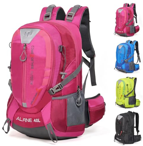 MIAZIB Wanderrucksack, Camping-Rucksack, 40 l, Outdoor-Tagesrucksack, leichter Reiserucksack mit Regenschutz, für Damen und Herren