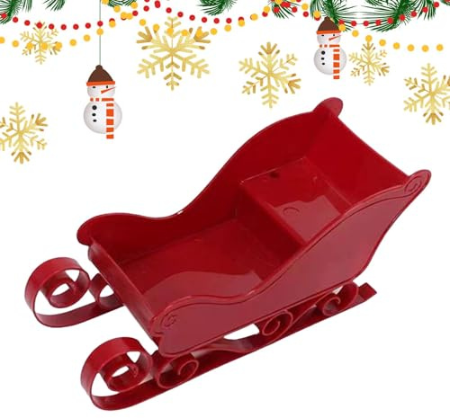 Decorazione a forma di slitta di Babbo Natale, scultura a slitta, mensola da tavolo, scrivania, caminetto, mantello, decorazione per vacanze, decorazione invernale, esposizione sulla slitta del