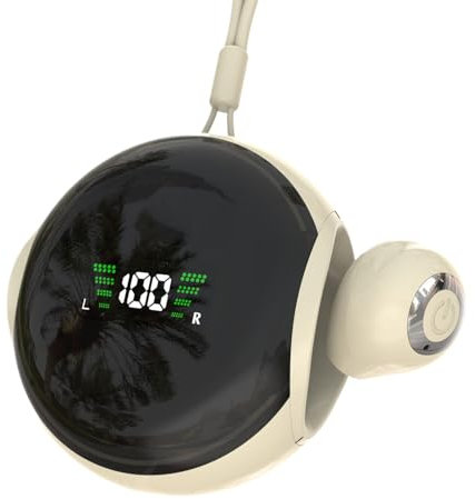 Generico Auricolari Leggeri, Cuffie Wireless, Cuffie con Suono HD, Riduzione Rumore e Cavo Regolabile per Casa, Sport e Famiglia