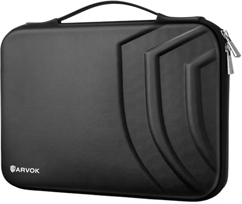 ARVOK 15 Zoll Laptop Tasche Hartschalen Hülle für 15 MacBook Air/Pro,Stoßfeste EVA-15 Laptophülle mit Zubehörfach und Griff für 15'' Dell XPS, HP Spectre, Surface Laptop, ASUS Zen Book (Schwarz)