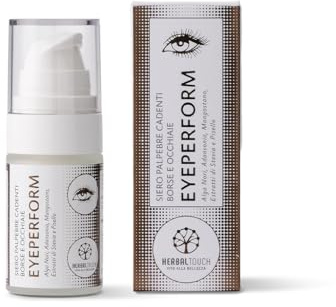 Herbal Touch Eyeperform 15 ml Siero contorno occhi effetto lifting immediato, con Stevia, Alga Nori e attivi vegetali, riduce palpebre cadenti, borse e occhiaie scure