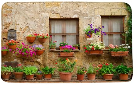Bunt Badteppich Polyestermatte Bettvorleger 40×60cm für Dusche,Terrasse,Eingang