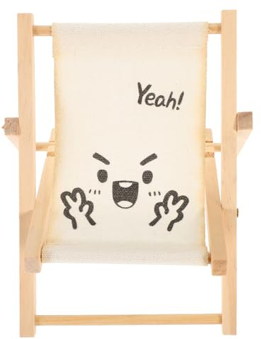 HOLIDYOYO Support de Téléphone Portable Pliable en Bois de Chaise de Plage Support Décoratif de Table pour Maison Accessoire Pratique pour Smartphone pour Bureau et Photographie