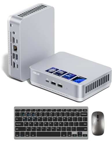 ASUS NUC 14 Pro+ Small PC, Intel Ultra 9 185H (16C/22T, Up to 5.1GHz), 64GB DDR5 RAM, 2TB PCIe SSD, AI Mini PC Win 11 Pro, Thunderbolt 4, 8K HDR, WiFi 6E, BT 5.3, VESA Mount, Silver Mini Computer