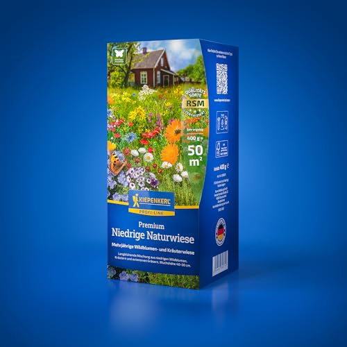 Kiepenkerl Blumensamen Niedrige Wildblumen- und Kräuterwiese 1089071 | 0,4kg für 50m², für kleinere Flächen