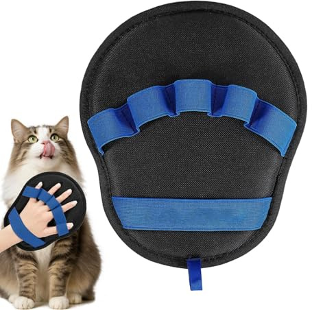 Pet Hair Removal Gloves - 5-Finger Electrostatic Grooming Tool, Dog and Animal Hair Remover, Gentle Massaging Pet Groomer for Couch, Furniture, Car Seat, Carpet, Clothes