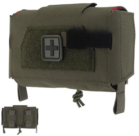 LZAQHMT Borsa Medica Compatta Molle/Cintura, Kit Pronto Soccorso Strappo Rapido Sistema Due Pezzi Borsa Sopravvivenza Emergenza IFAK per Escursioni All'aperto Viaggi(OD)