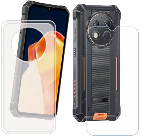 CongJiaLingXi Funda para Oukitel G1 S (6.52) + Screen Protector, Translúcido Suave Silicona Caso + Cristal Templado Film Vidrio.