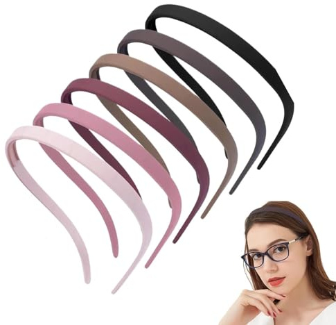 Serre-têtes pour porteurs de lunettes Lot de 6 Serre-têtes Incurvés | Avec Dents Sans Maux De Tête Style Carré Serre-Tête Lunettes De pour hommes mère dame amie, fête travail lavage