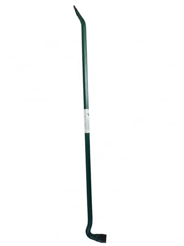 Pied-de-biche plat en acier trempé 600 mm – Barre à mine multifonction avec arrache-clou et embout burin – Outil de démolition et levier pour travaux de construction et rénovation