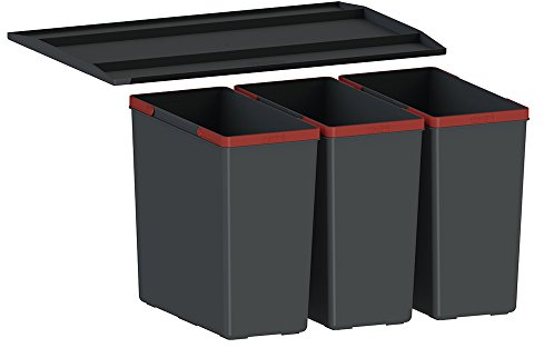 Franke Easysort 600-3-0 Clasificador de Residuos, Negro, 37.6 x 56.4 x 34.3 cm