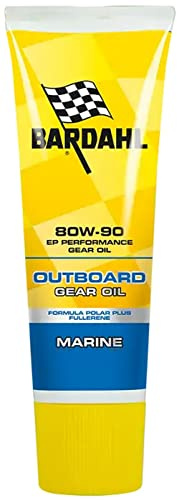 Bardahl - Nautica Lubrificante Gear Oil Synt HP, Olio SAE 90 100% Sintetico, Formula Polar Plus, per Ingranaggi dei Gruppi Poppieri, Piedi di Motori Fuoribordo e Trasmissione Marine, 250ml