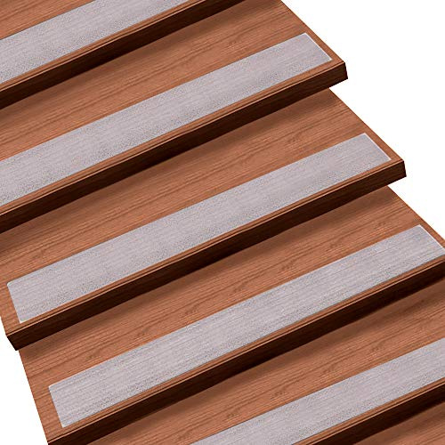 Queta Antirutschstreifen Treppe Set rutschfest Stufenmatten Transparent Rutsch Streifen Treppenstufen Matten Rutschschutz 15 Rollen Transparente Antirutschstreifen mit Installationsrolle (15 x 80cm)