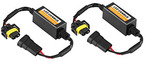 LED Scheinwerfer Decoder, Qiilu LED Decoder, PVC- und Metalldecoder für H8/H9/H11 C12 LED-Scheinwerfer Nebelscheinwerfer Anti-Flicker Flash Error Canceler