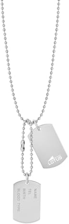 LOTUS STYLE Cadena Acero Inoxidable Hombre de 316l - Diseño Sofisticado y Resistente al Agua 550.00 mm LS2139-1/1 Collar Hombre - Regalo de Cumpleaños, Aniversario, Día del Padre y Ocasión Especial