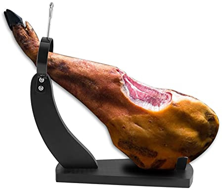 QTBH Ham Stand 1pcs Ham Holder Wood for Home Kitchen Barbecue Restaurant Hotel Party (Black) Ham Holder Stand