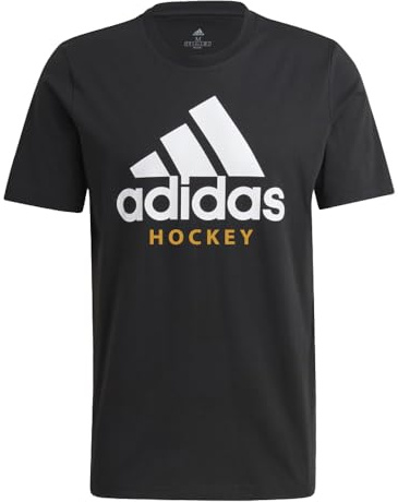 adidas Mens Hockey Logo Tee Black Medium