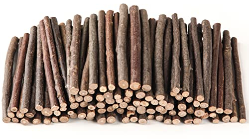 LAZACA Holzstäbchen zum Basteln Zweige Handwerk 50 Stück 10CM Log Sticks Natürliche Baumrinde Rustikale Wohnkultur DIY 0.5-0.8cm