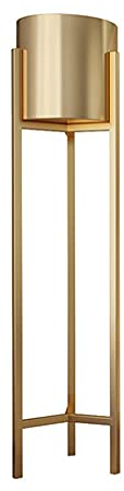 Blumentopf Pflanztopf Goldene Dreieck Eisenrahmen Boden-to-Decke Blumentopf Home Wohnzimmer Büro Dekoration Rack Garten Container Runder Unterstützungsrahmen Pflanzkübel (Size : S)