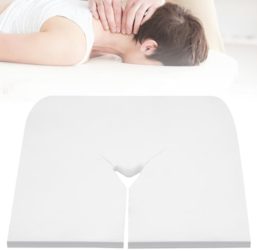CACAZI Massage-Gesichtswiegenbezüge, 200 Stück Einweg-Gesichtsauflagen-Abdeckungstücher aus weichem Vliesstoff für Massagetisch- und Massagebank-Kopfstützen (200Pcs)