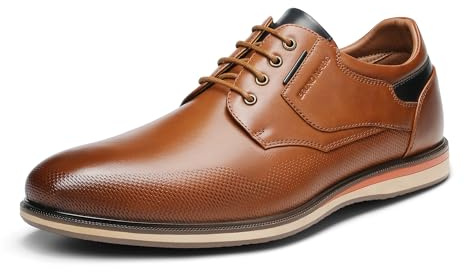 Bruno Marc Men's Casual Dress Shoes Business Formal Oxfords,Size 9.5W,Tan,LG19008MWIDE