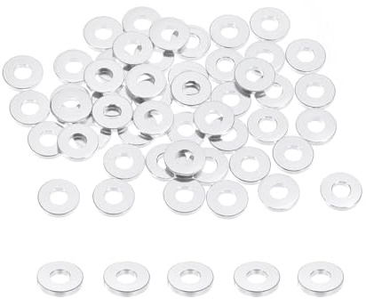 QUARKZMAN 30 Pièces Rondelles Metal M5, Rondelles Plates M5 x 12 mm, Rondelle en Alliage d'Aluminium, Épaississement, pour Vis et écrous, gonds de Porte, Pièces de Modèles Rc, Argent