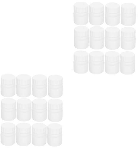 SOLUSTRE Stk Kleine 30-ml-medizinflasche Leere Tablettenflaschen Für Pillen Tablettendose Behälter Mit Kappen Leere Tablettenfläschchen Leere Pillenkapseln Tassen Klar Beutel Hdpe Weiß