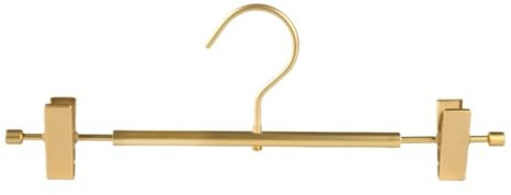 Kleiderbügel Platzsparend Standard-Kleiderbügel, Hosenbügel, Clips, Aluminiumlegierung, Hosenclip, Kleidung, Rock, Hosen, Wäscheständer Platzsparende Kleiderbügel(Gold,5pcs)