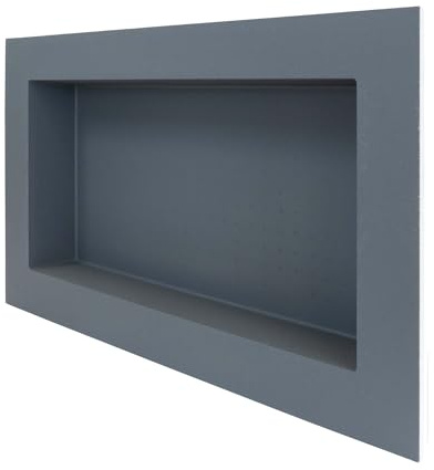 PROTEKTOR Wandnische 30 x 60cm Anthrazit/Weiß Polystrol | Wasserdichte Wandnische Bad, befliesbare Duschablage, clevere Duschnische für Shampoo, Nische Dusche, extra Platz