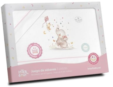 variouss Juego de Sábanas de Franela para Cuna 60x120cm: Calidez y Comodidad para el Descanso de tu Bebé (30114 Rosa)