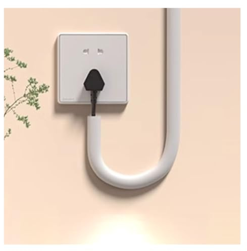 AMUFJJ canalina passacavi Muro per Interni E per Esterni Canale in Filo di Plastica, 5M Kit di Gestione dei Cavi Tagliabile per Cavi Audio/Video/Telecamera, Tubo per Cavi Ordinato Senza Trapano(Gray)