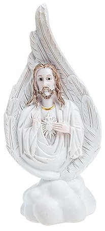 Cabilock Adorno De Resina De Jesús y Virgen María Decoración Bautizo Decoración Artesanal