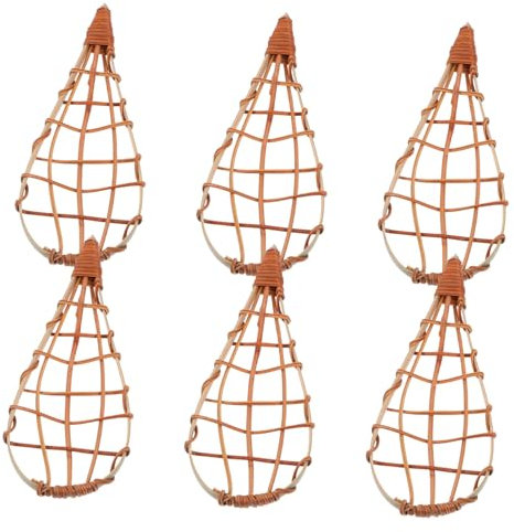 WEKAMOS 6stücke Bambus Hängeornament Für Weihnachtsbaum Weihnachtsschmuck Weihnachtsbaumdekor Weihnachtsanhänger Weihnachtsdekoration Partydekoration Weihnachtsbaumhänger Bambusdekor Weihn