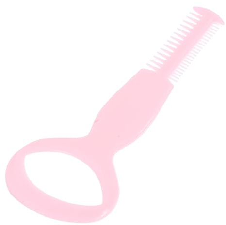 Mascara 3-in-1 aus Kunststoff Führungshilfe mit Wimpernkamm | 2-seitiges Kamm Design, Rosa Ausführung, Hartes Material, Einfache Handhabung, für Augenbrauenpflege Zufällige Farbe