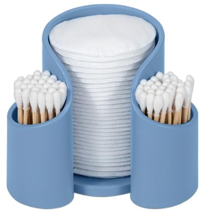 Qtips Holder Dispenser – Custodia da viaggio compatta, organizer da scrivania per tamponi di cotone | Materiale sicuro e insapore, soluzione di conservazione per trucco cosmetico, supporto multiuso