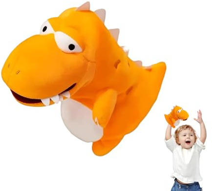 Dinosaurier-Handpuppe, Plüsch-Handpuppe Gefüllte Dinosaurierpuppe Interaktive Spiele, Puppenspielzeug, süße Stoffpuppen für und Mädchen