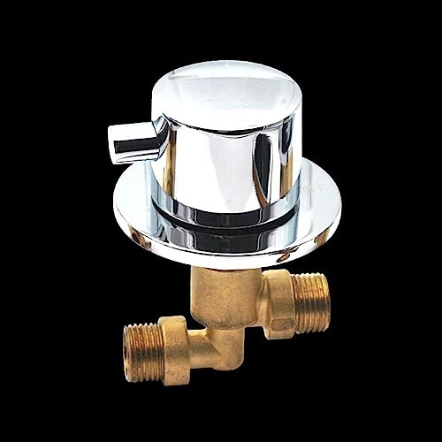 Wall Mounted Brass Thermostatic Mixer For Shower System Water Temperature Control Faucet Valve Bathroom G1/2 Inch, Cartridge Cold & Hot Mixing For Tap Bath Thermostat Switch(Rotary Switch)