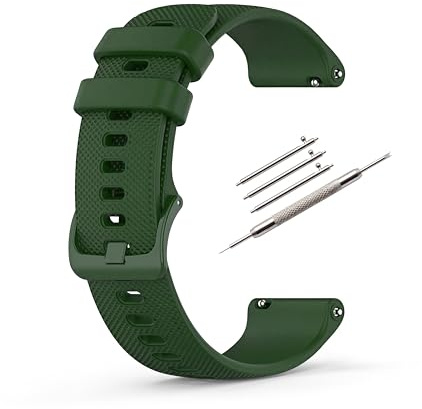 HORACE Bracelet de Montre Silicone 20mm 22mm – Souple, Respirant, Dégagement Rapide, Boucle Ton-sur-Ton – Unisexe – Compatible avec Garmin et montres connectées