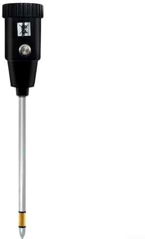 Besshepplo Misuratore di pH e umidità del suolo con elettrodo in metallo lungo 295 mm per giardino, prato, fattoria, vigneto, frutteto, cura delle piante all'aperto, nessuna batteria richiesta