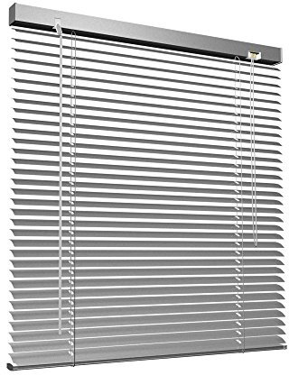 Victoria M. Aluminium Jalousie, 90 x 175 cm, Silber, Jalousie ohne Bohren, inkl. Klemmclips