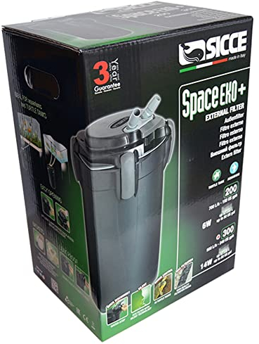 Sicce Außenfilter Space Eko+ 300 für Aquarien mit bis zu 300 Litern Wasser