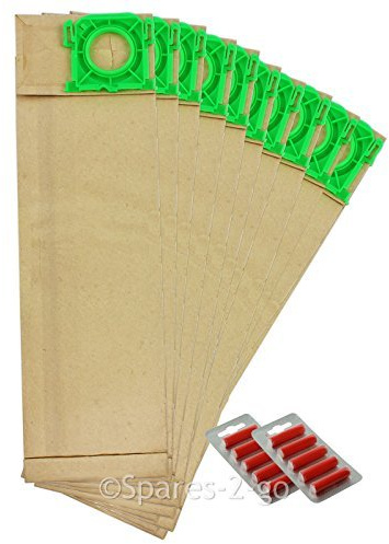 Spares2go Dust Bags & Air Freshener Sticks Compatible With Sebo Vacuum Cleaners 10 Pack