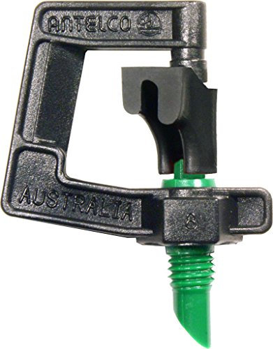 Antelco Micro Garden Irrigation/Watering Rotor Spray, Rotary Sprinkler Green/Black Pack of 10