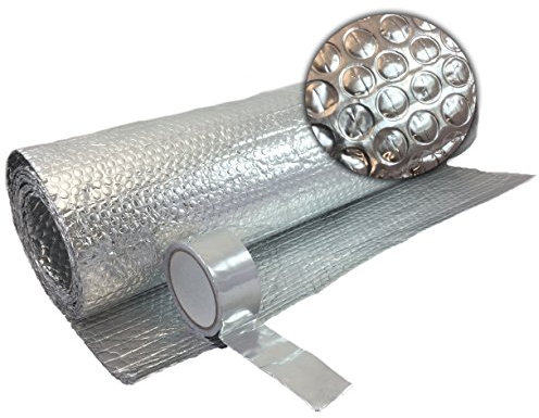 Yuzet 1.2m x 10m Multi-Purpose Double Aluminium Bubble Insulation Foil. Loft, Wall, Home, Caravan, Attic, Garage, Roofs