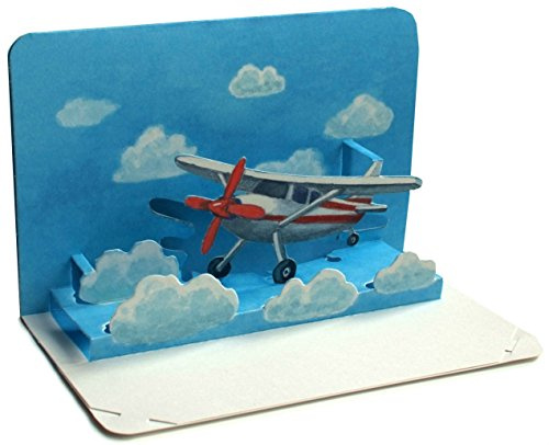Edition Colibri Pop Up Karte Flugzeug/Cessna - Handmade 3D Karte | Ideal als Reisegutschein, Flugzeuggutschein oder Geschenk für Flugzeugliebhaber | Made in Germany | Nachhaltige Produktion