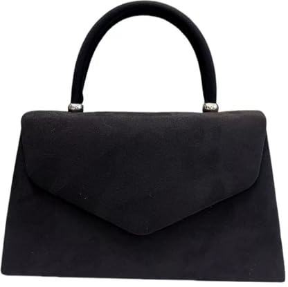 LeahWard Women's Faux Suede Cluth Bag Top Handle Grab Handbag Party Wedding Racing
