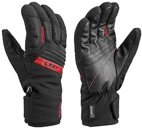 Leki Bastone da Sci Unisex per Adulti, Nero/Rosso, Misura 44
